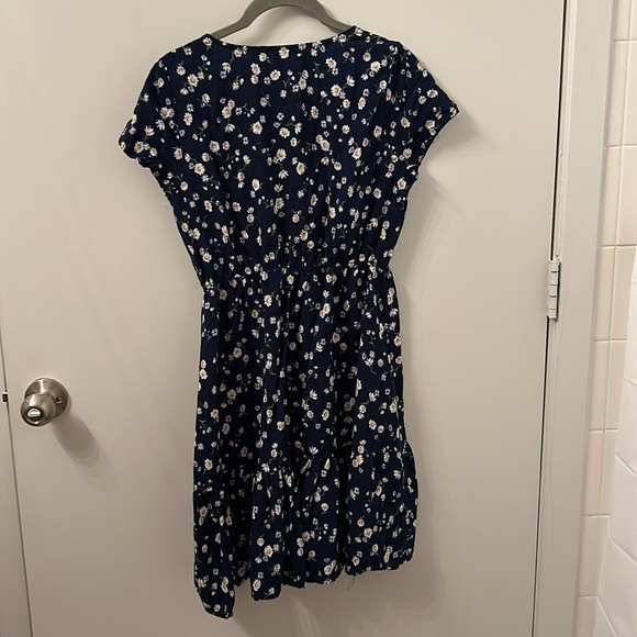 Blue Daisy Ruffle Dress M - Picture 4 of 4